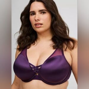 Torrid NWOT XO-Plunge Mesh Push Up Bra